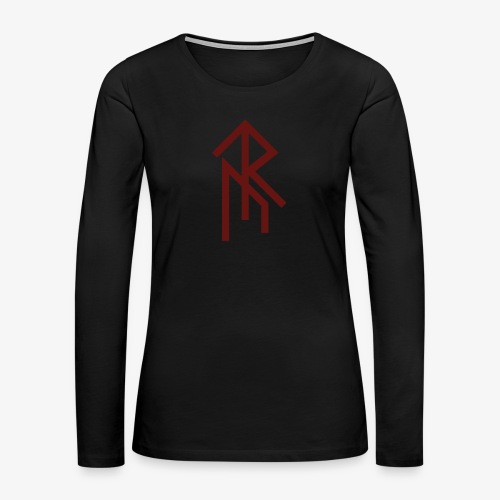 Rune (Rot) - Frauen Premium Langarmshirt
