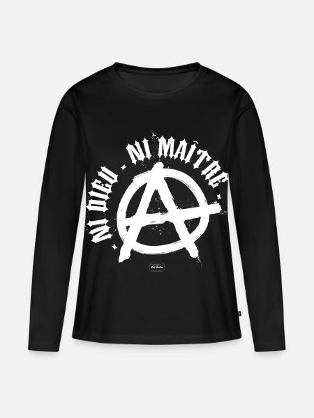Weder Gott noch Meister - Frauen Premium Bio Langarmshirt - Schwarz