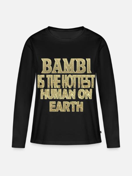 Bambi - Maglia a maniche lunghe ecologica premium da donna - nero