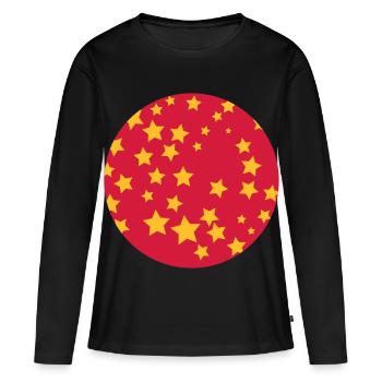 starry sky - Women's Premium Organic Long Sleeve Shirt - black - Front - Julia (174cm)