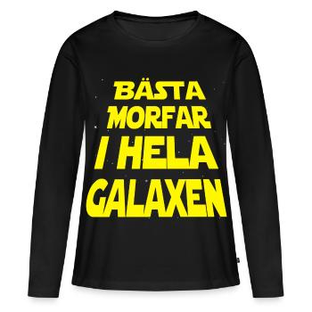 Bästa Morfar i hela galaxen - T-shirt manches longues Premium bio Femme - noir - Devant - Julia (174cm)