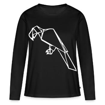 Ara | Parrot | Origami - Women's Premium Organic Long Sleeve Shirt - black - Front - Julia (174cm)