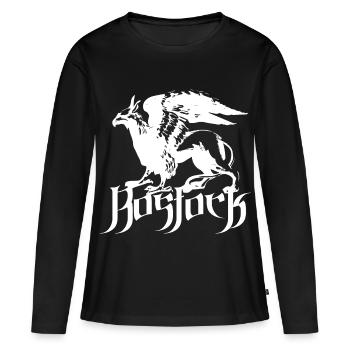 Rostock Greif - Frauen Premium Bio Langarmshirt - Schwarz - Vorne - Julia (174cm)