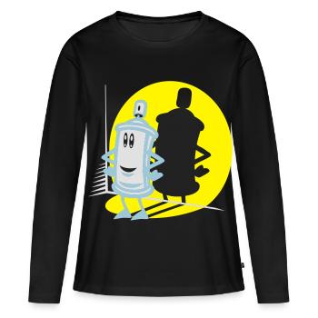 Spray-und Flex-Strahler - Frauen Premium Bio Langarmshirt - Schwarz - Vorne - Julia (174cm)
