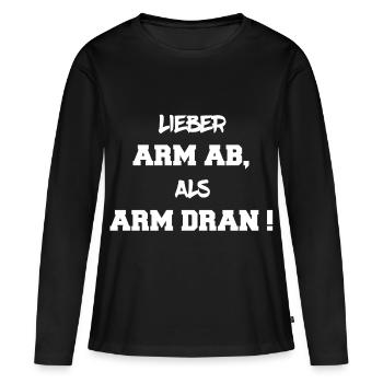 Cher bras, que pauvre - T-shirt manches longues Premium bio Femme - noir - Devant - Julia (174cm)