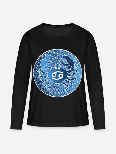 Astrological sign: cancer - Women's Premium Organic Long Sleeve Shirt - black