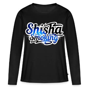 Fumer la chicha - T-shirt manches longues Premium bio Femme - noir - Devant - Julia (174cm)