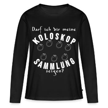 Docteur en médecine interne interniste colonoscope cadeau - T-shirt manches longues Premium bio Femme - noir - Devant - Julia (174cm)