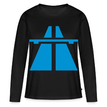 autoroute - T-shirt manches longues Premium bio Femme - noir - Devant - Julia (174cm)