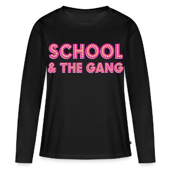 School & the Gang - Girlie shirt for school children - Women's Premium Organic Long Sleeve Shirt - black - Front - Julia (174cm)