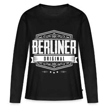 Berliner Original - Berlin - T-shirt manches longues Premium bio Femme - noir - Devant - Julia (174cm)