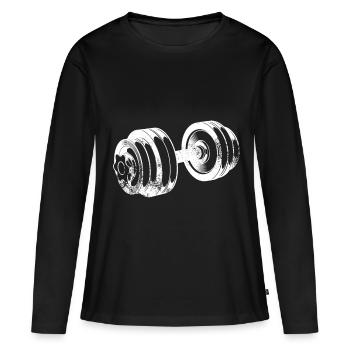 Training - Frauen Premium Bio Langarmshirt - Schwarz - Vorne - Julia (174cm)