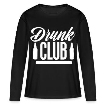 Drunk Club - T-shirt manches longues Premium bio Femme - noir - Devant - Julia (174cm)
