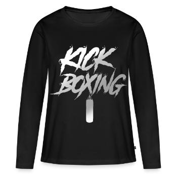 Kickboxing kickboxing - T-shirt manches longues Premium bio Femme - noir - Devant - Julia (174cm)