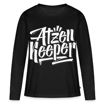 Atzen Keeper / MC Bogy / Berlin Crime - Frauen Premium Bio Langarmshirt - Schwarz - Vorne - Julia (174cm)