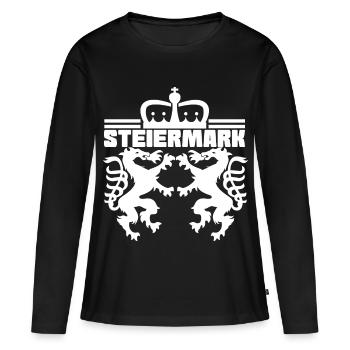 Styrie Autriche - T-shirt manches longues Premium bio Femme - noir - Devant - Julia (174cm)