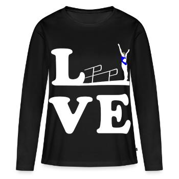 Plongée Plongée Plongée LOVE - T-shirt manches longues Premium bio Femme - noir - Devant - Julia (174cm)