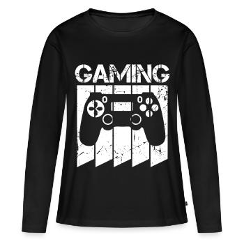 Gaming Gaming Gaming Gaming Gaming Gaming Gaming - Women's Premium Organic Long Sleeve Shirt - black - Front - Julia (174cm)