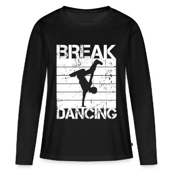 Breakdancing - Frauen Premium Bio Langarmshirt - Schwarz - Vorne - Julia (174cm)