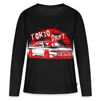 Voiture de dérive de Tokyo - T-shirt manches longues Premium bio Femme - noir - Devant - Julia (174cm)