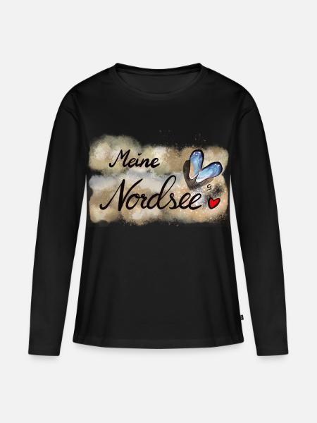 North Sea Heart Design for Fans - Women's Premium Organic Long Sleeve Shirt - black