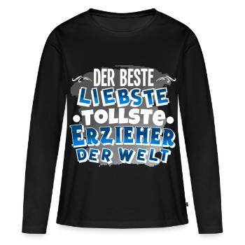 educator - Women's Premium Organic Long Sleeve Shirt - black - Front - Julia (174cm)