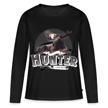Hunter hunter hunting - Women's Premium Organic Long Sleeve Shirt - black - Front - Julia (174cm)