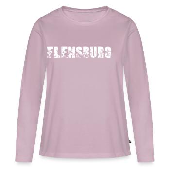 Flensburg - Frauen Premium Bio Langarmshirt - Altrosa - Vorne - Julia (174cm)