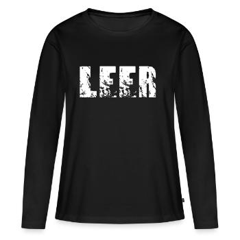 Leer - Frauen Premium Bio Langarmshirt - Schwarz - Vorne - Julia (174cm)