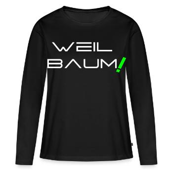Parce qu’arbre ! - T-shirt manches longues Premium bio Femme - noir - Devant - Julia (174cm)