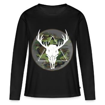 Jäger Jagen - Frauen Premium Bio Langarmshirt - Schwarz - Vorne - Julia (174cm)