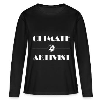 Climate Activist - Women's Premium Organic Long Sleeve Shirt - black - Front - Julia (174cm)