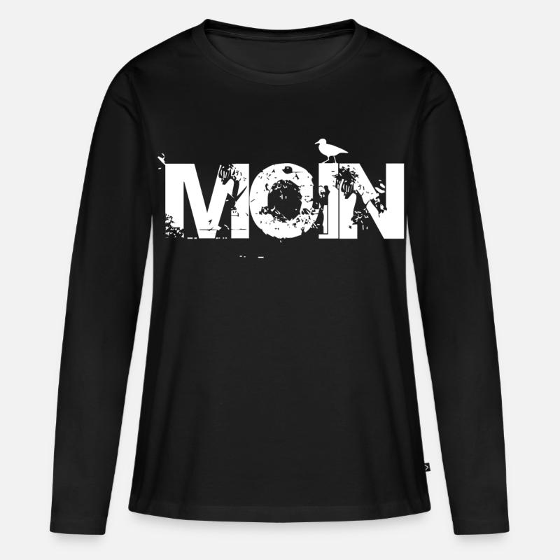 MOIN - Frauen Premium Bio Langarmshirt - Schwarz