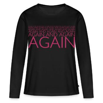 ENCORE ET ENCORE - T-shirt manches longues Premium bio Femme - noir - Devant - Julia (174cm)