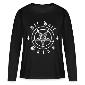 Je vous salue, Satan - T-shirt manches longues Premium bio Femme - noir - Devant - Julia (174cm)