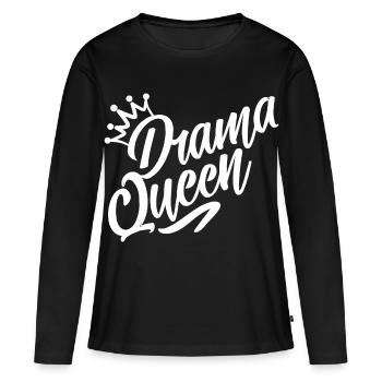 reine du drame - T-shirt manches longues Premium bio Femme - noir - Devant - Julia (174cm)