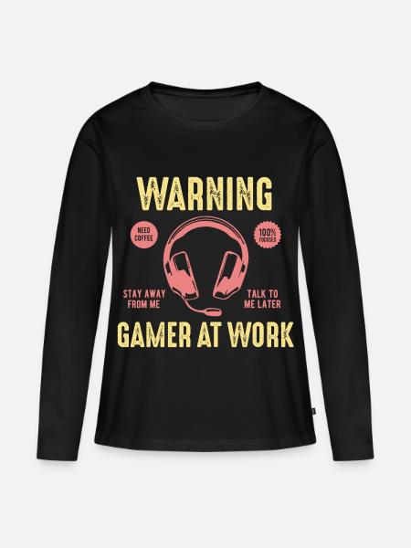 Giochi per computer - Maglia a maniche lunghe ecologica premium da donna - nero