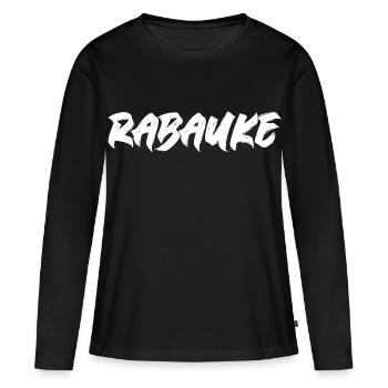 Rabauke - Frauen Premium Bio Langarmshirt - Schwarz - Vorne - Julia (174cm)