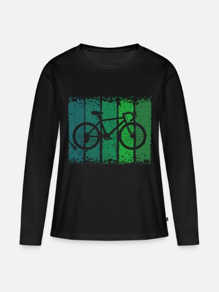 Fahrrad - Frauen Premium Bio Langarmshirt - Schwarz