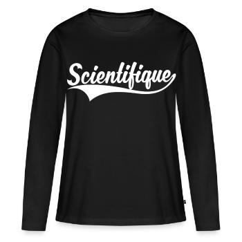Scientifique - T-shirt manches longues Premium bio Femme - noir - Devant - Julia (174cm)