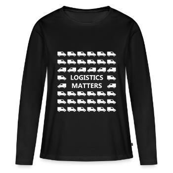 Transport et Logistique - T-shirt manches longues Premium bio Femme - noir - Devant - Julia (174cm)