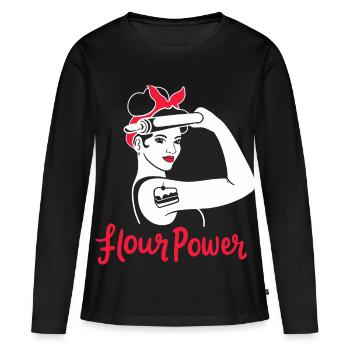 Baking women power feminism feminist baker - Women's Premium Organic Long Sleeve Shirt - black - Front - Julia (174cm)