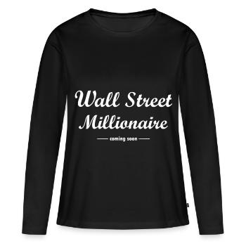 Bourse et Wall Street - T-shirt manches longues Premium bio Femme - noir - Devant - Julia (174cm)