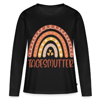Nourrice Rainbow - T-shirt manches longues Premium bio Femme - noir - Devant - Julia (174cm)