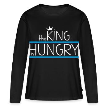 Hunger - Women's Premium Organic Long Sleeve Shirt - black - Front - Julia (174cm)