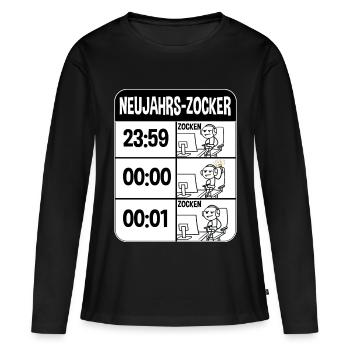 Jeu de jeu vidéo Jeu vidéo Gamer - T-shirt manches longues Premium bio Femme - noir - Devant - Julia (174cm)