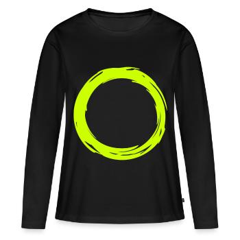 Cercle - T-shirt manches longues Premium bio Femme - noir - Devant - Julia (174cm)