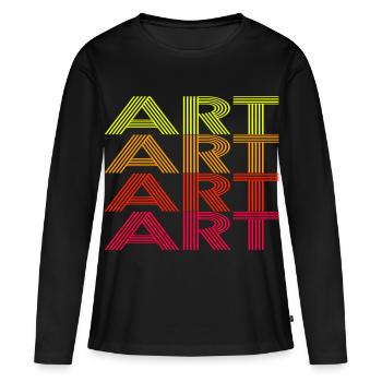 Gentil - T-shirt manches longues Premium bio Femme - noir - Devant - Julia (174cm)
