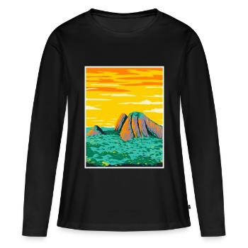 Guyana Amazonas Nationalpark WPA Poster Art Deco - Frauen Premium Bio Langarmshirt - Schwarz - Vorne - Julia (174cm)
