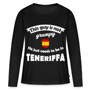 Tenerife Fans - T-shirt manches longues Premium bio Femme - noir - Devant - Julia (174cm)